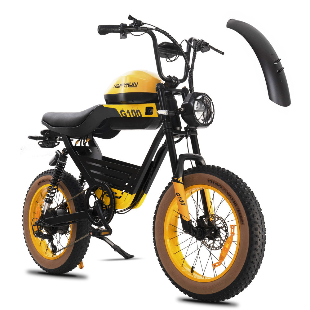 HappyRun G100 electric bike front angle view