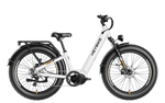 Heybike ALPHA mid-drive fat tire electric bike in Pearl White step-through frame