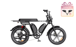 Heybike Saturn moped-style electric bike in Leather Black
