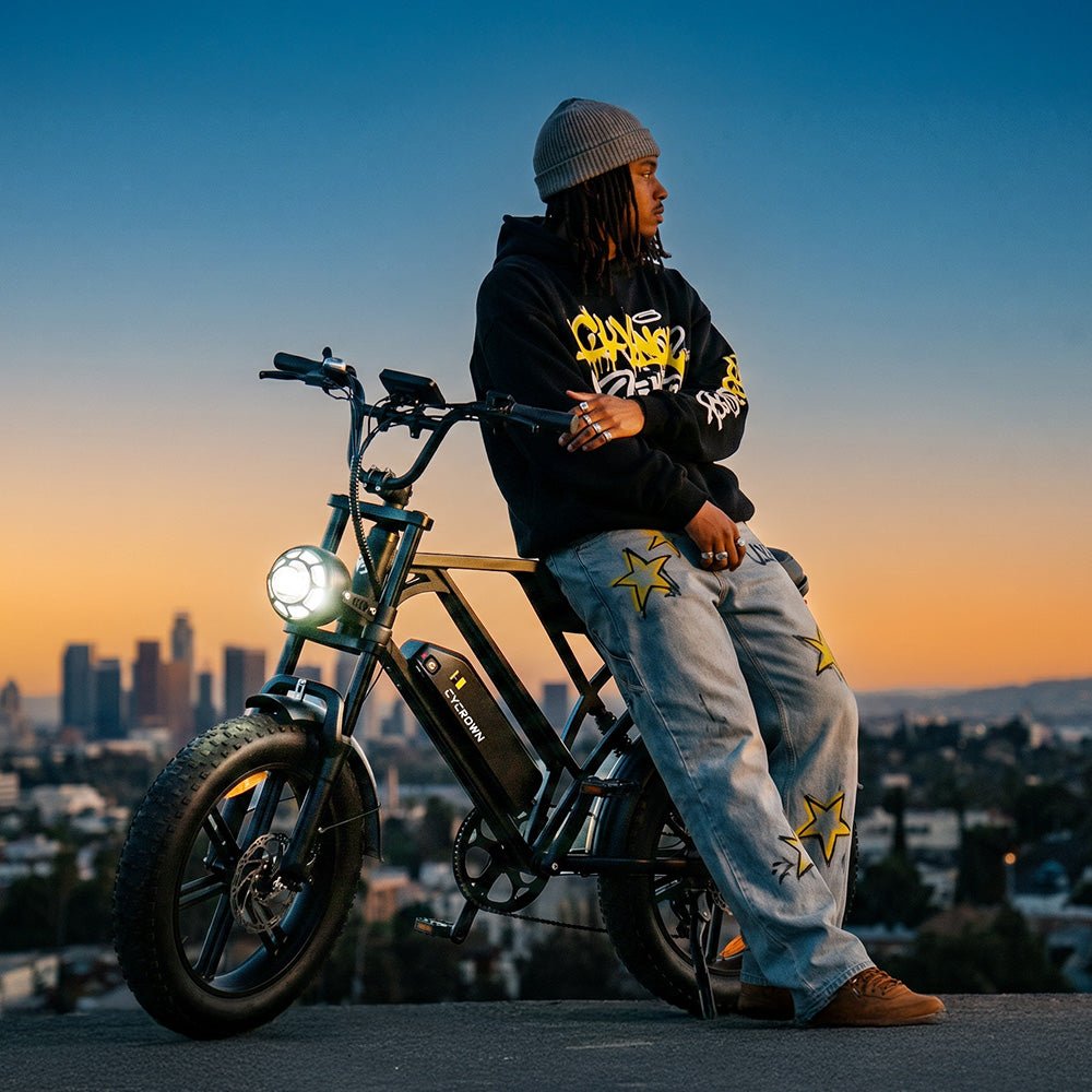 Cycrown CycHunter Moped-Style E-Bike - Buzzify-E-Bikes-Cycrown
