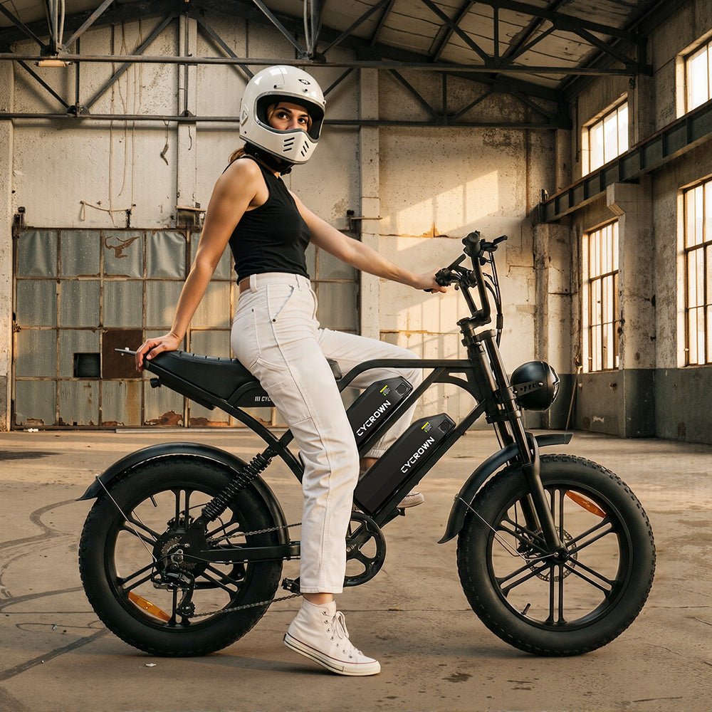 Cycrown CycHunter Moped-Style E-Bike - Buzzify-E-Bikes-Cycrown