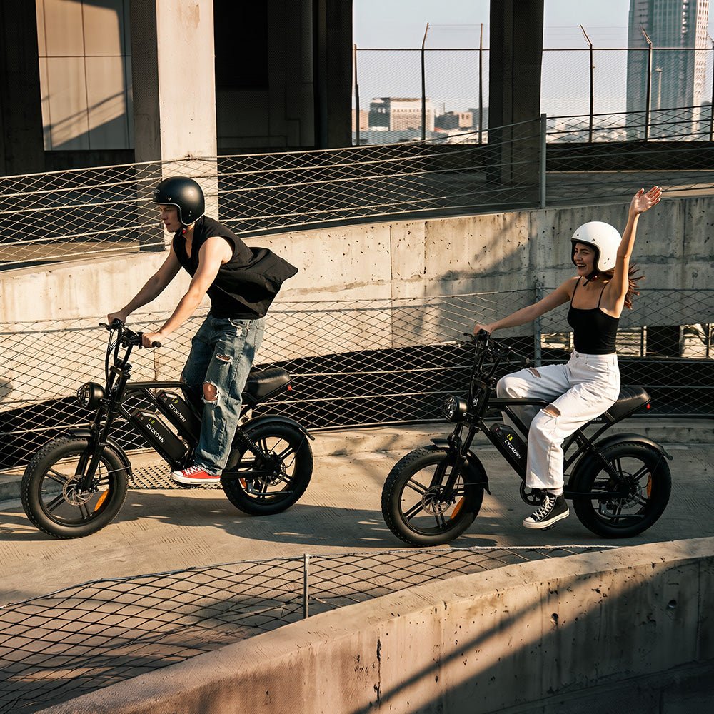 Cycrown CycHunter Moped-Style E-Bike - Buzzify-E-Bikes-Cycrown
