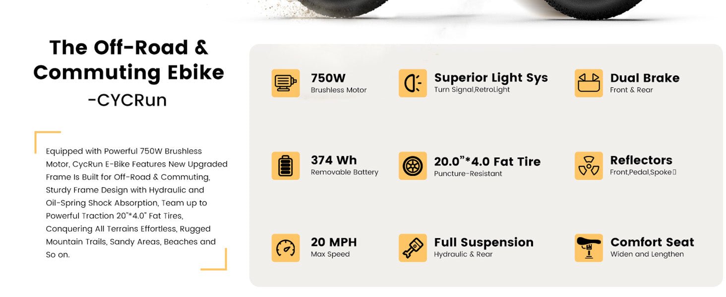 Cycrown CycRun 10.4AH - Buzzify - E - Bikes - Cycrown