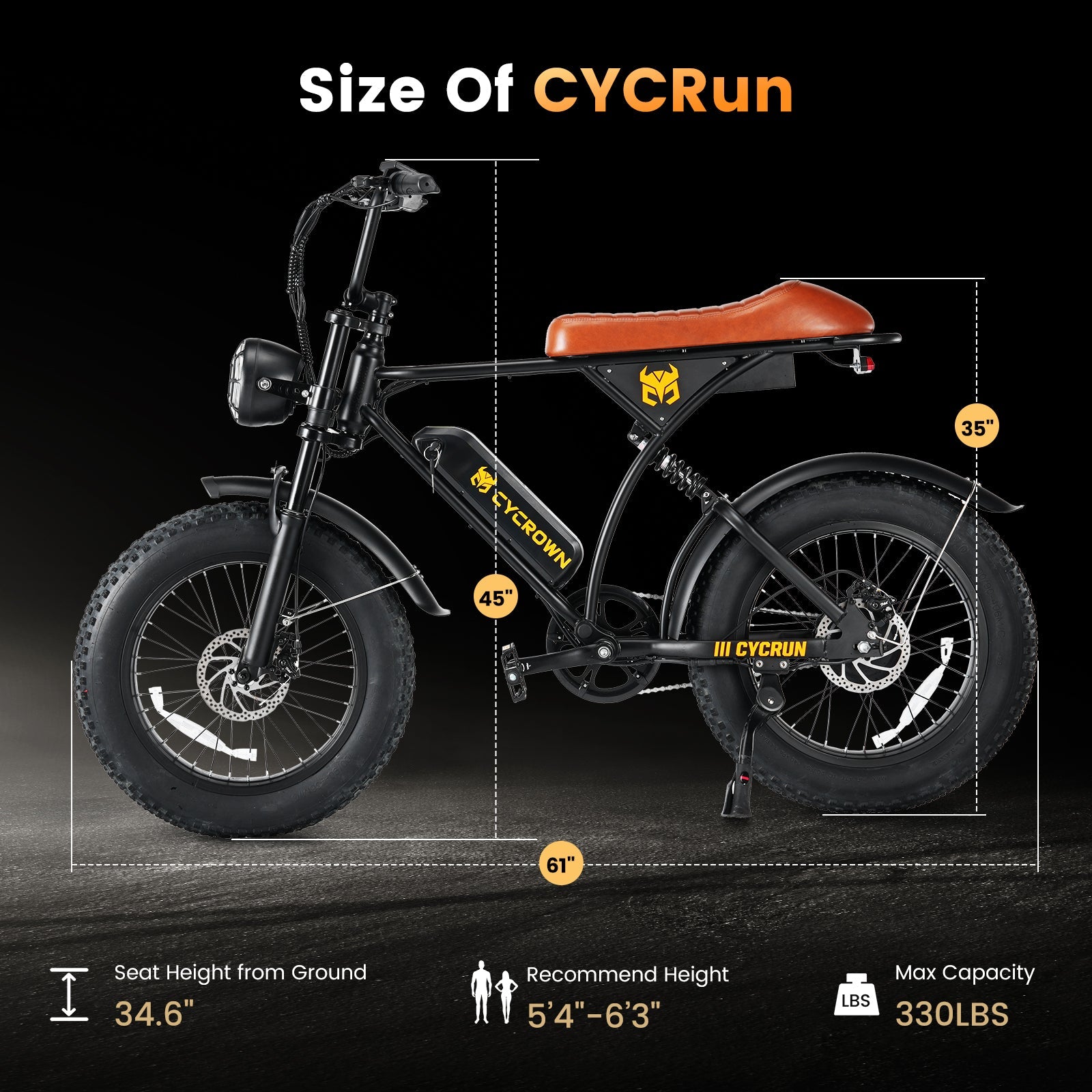 Cycrown CycRun 10.4AH - Buzzify - E - Bikes - Cycrown
