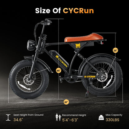 Cycrown CycRun 10.4AH - Buzzify - E - Bikes - Cycrown