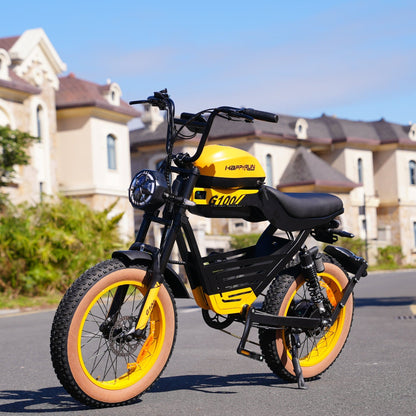 HappyRun G100 Electric Motorbike — Long Range Dual Battery - Buzzify-Electric Bike-HappyRun