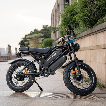 HappyRun G70 Electric Cargo Bike — 2-Seater Dual Battery - Buzzify-Electric Bike-HappyRun