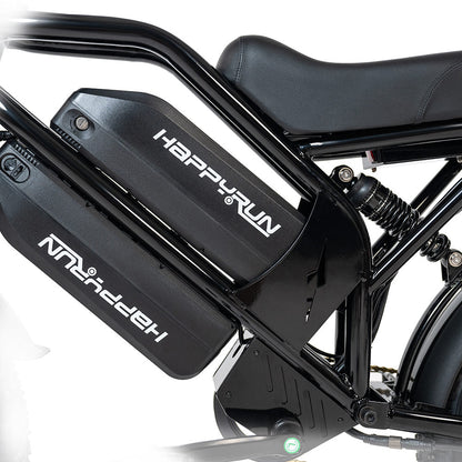 HappyRun G70 Electric Cargo Bike — 2-Seater Dual Battery - Buzzify-Electric Bike-HappyRun