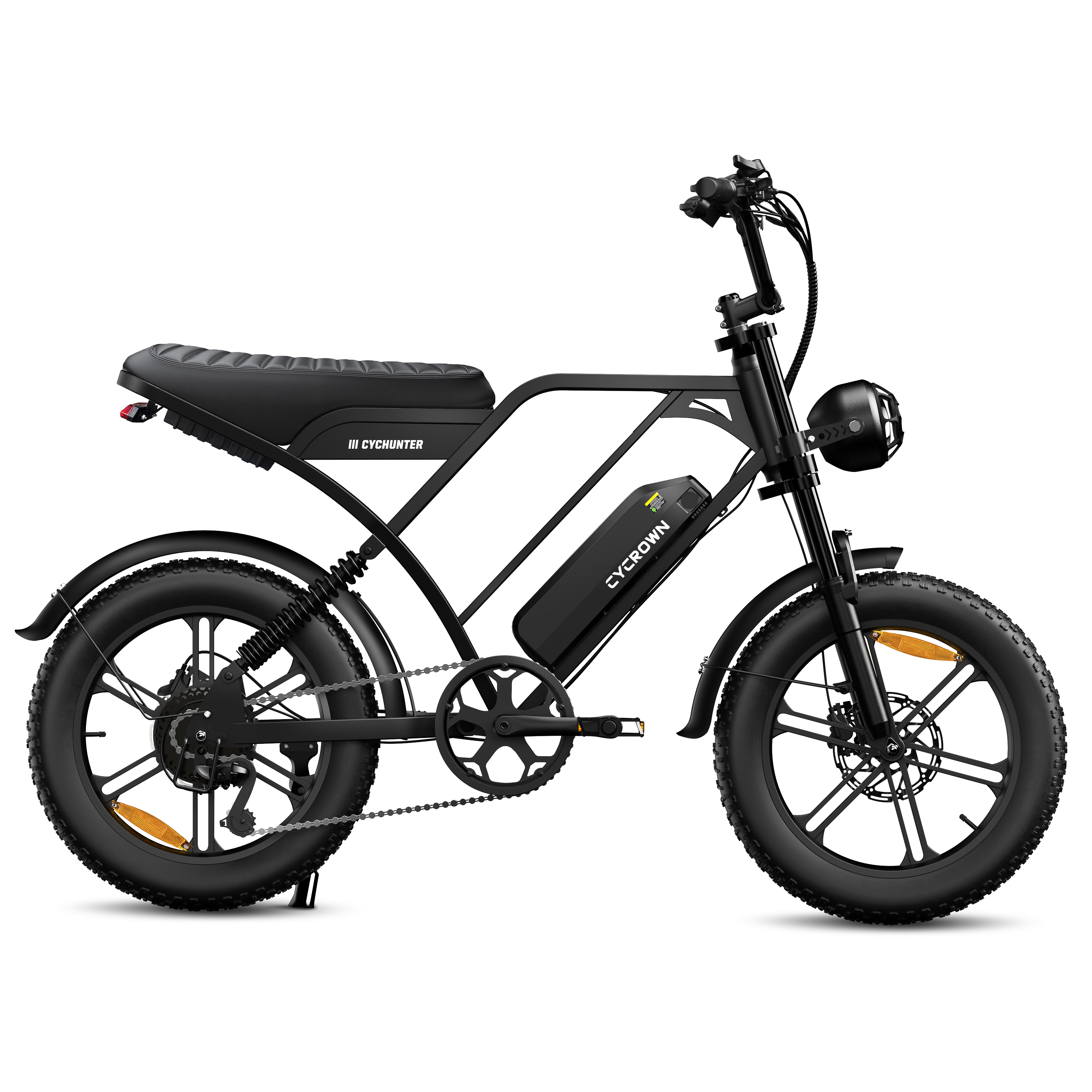 Cycrown CycHunter moped-style e-bike side view