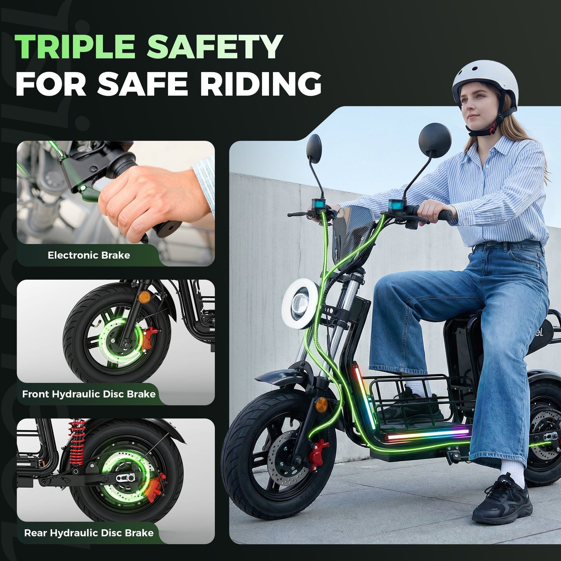 isinwheel H7 1500W Electric Commuting Scooter - Buzzify-Electric Scooter-isinwheel