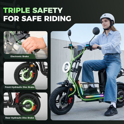 isinwheel H7 1500W Electric Commuting Scooter - Buzzify-Electric Scooter-isinwheel