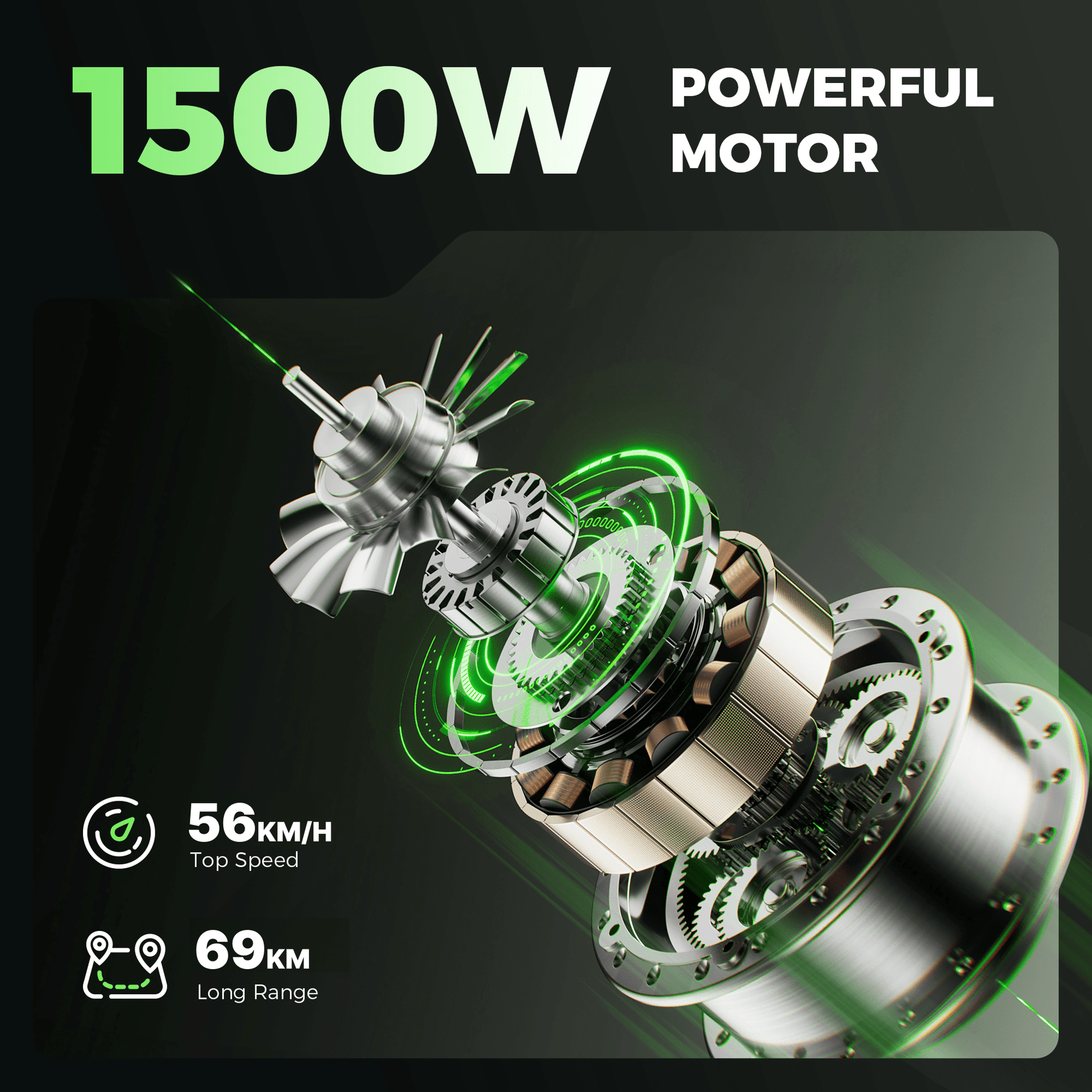 isinwheel H7 1500W Electric Commuting Scooter - Buzzify-Electric Scooter-isinwheel