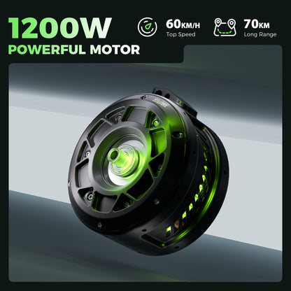 isinwheel H7Pro 1200W Electric Scooter with Seat - Buzzify-Electric Scooter-isinwheel