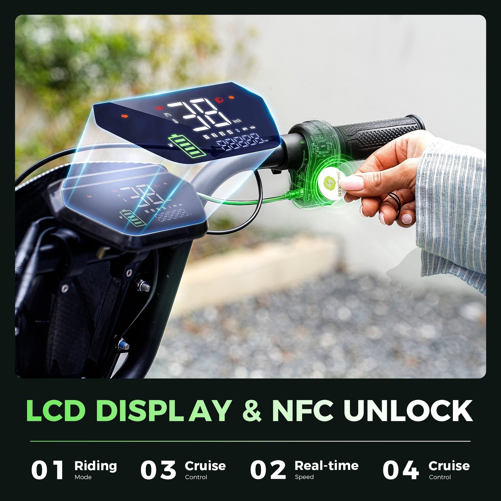 isinwheel H7Pro 1200W Electric Scooter with Seat - Buzzify-Electric Scooter-isinwheel