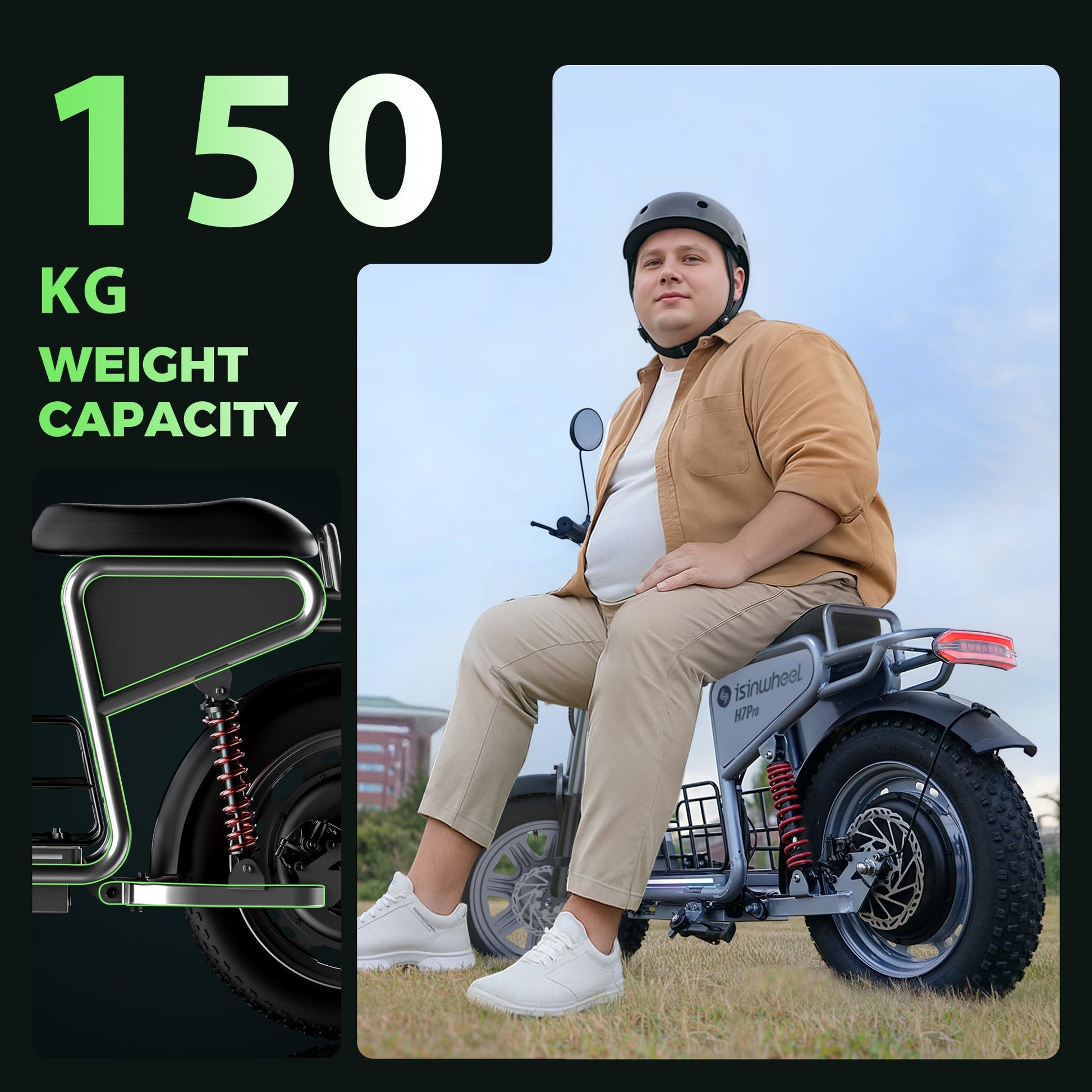 isinwheel H7Pro 1200W Electric Scooter with Seat - Buzzify-Electric Scooter-isinwheel