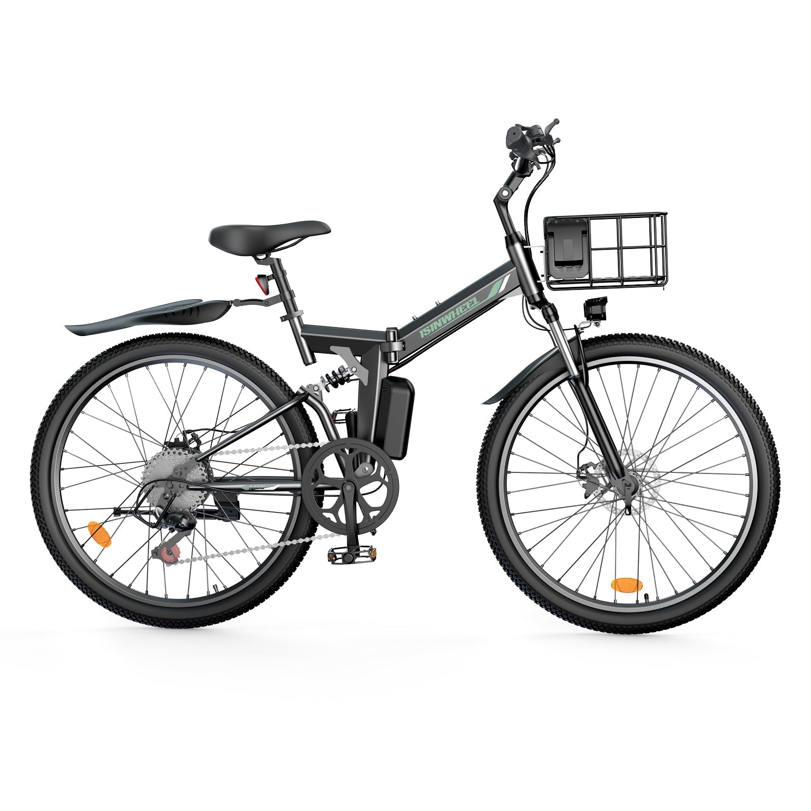 isinwheel M40 750W Folding Electric Bike with Basket - Buzzify-Electric Bike-isinwheel