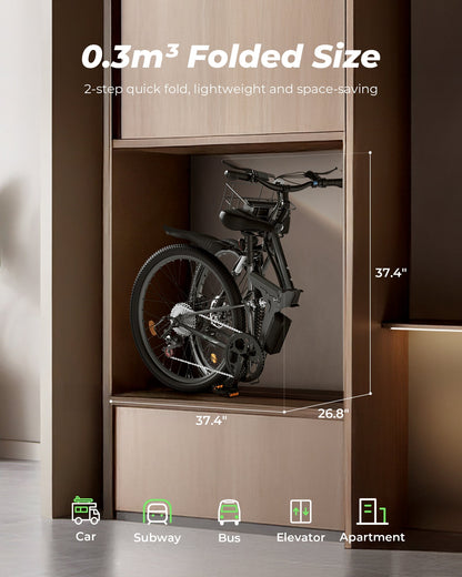 isinwheel M40 750W Folding Electric Bike with Basket - Buzzify-Electric Bike-isinwheel