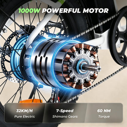 isinwheel U7 1000W Cargo Electric Bike - Buzzify-Electric Bike-isinwheel