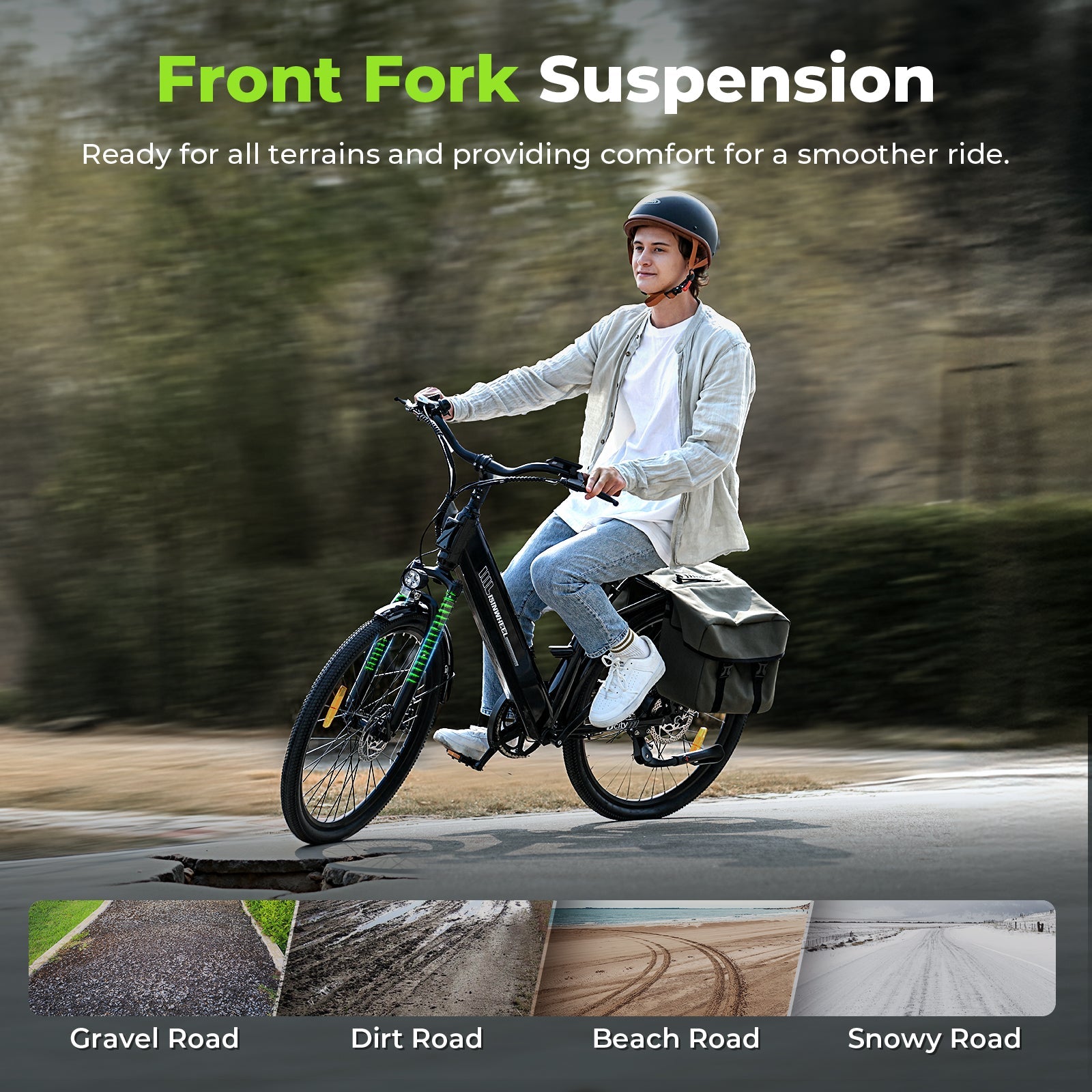 isinwheel Ucitys 1000W Electric Cruiser Bike - Buzzify-Electric Bike-isinwheel