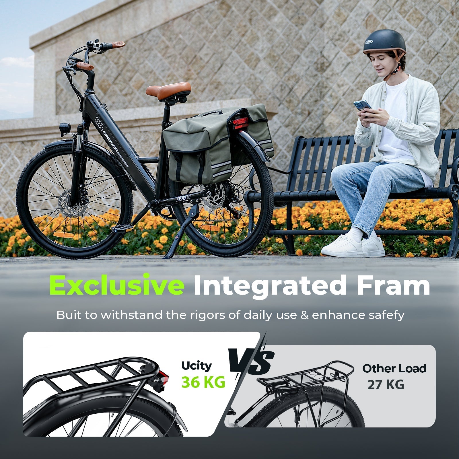 isinwheel Ucitys 1000W Electric Cruiser Bike - Buzzify-Electric Bike-isinwheel