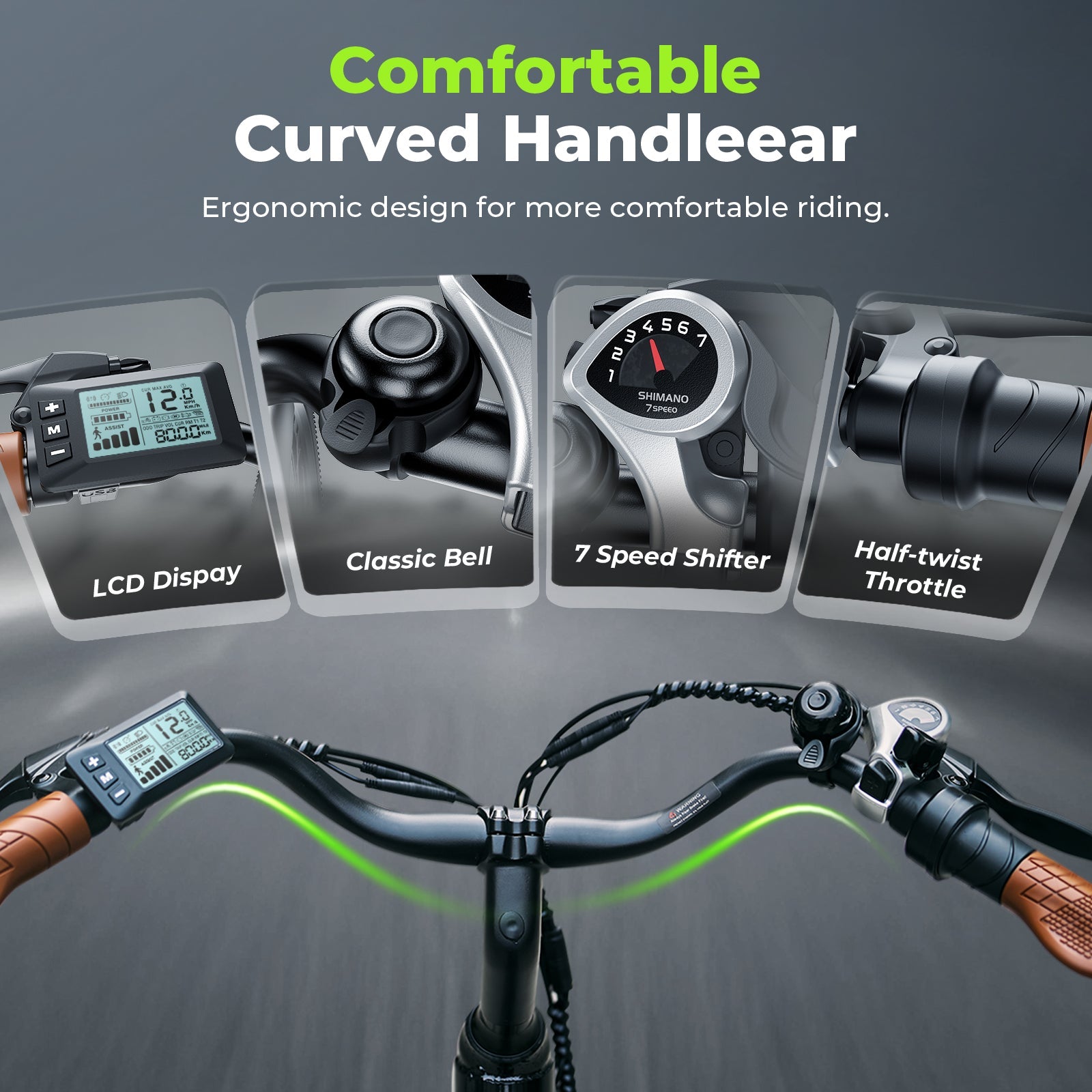 isinwheel Ucitys 1000W Electric Cruiser Bike - Buzzify-Electric Bike-isinwheel