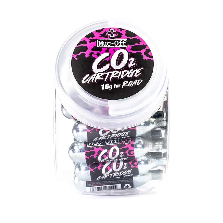 Muc-Off CO2 Refill Road Cartridges, Qty 40 Jar, 16g - Buzzify-CO2 Cartridges-Muc-Off
