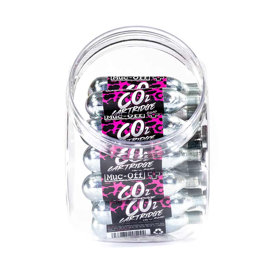 Muc-Off CO2 Refill Road Cartridges, Qty 40 Jar, 16g - Buzzify-CO2 Cartridges-Muc-Off