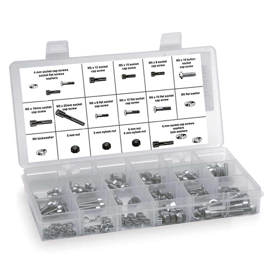 Wheels Manufacturing 4, 5, 6mm Stainless Steel Fastener Kit - Buzzify-Bottle and Cage Parts and Accessories-Wheels Manufacturing